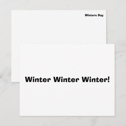 Winterwinter Briefkaart (Voorkant / Achterkant)