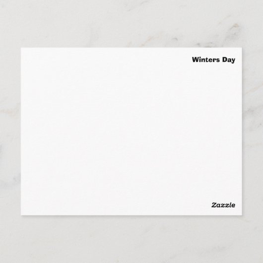 Winterwinter Briefkaart (Achterkant)