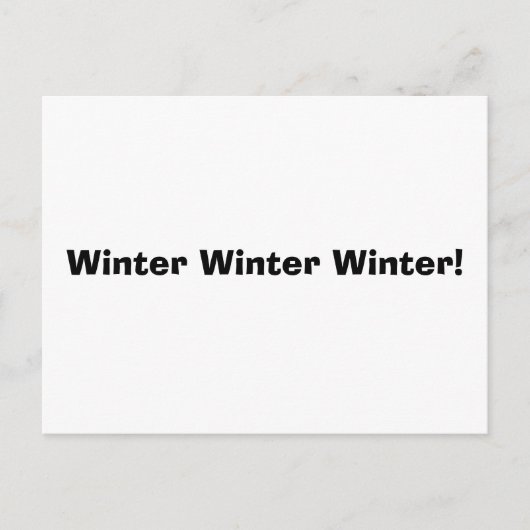 Winterwinter Briefkaart (Voorkant)