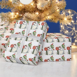  Winterwinter Pet Rode Brievenbus Cadeaupapier