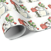 Winterwinter Pet Rode Brievenbus Cadeaupapier (Rol Hoek)