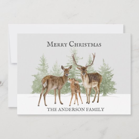 Winterwinter winter pretkerst feestdagenkaart (Voorkant)