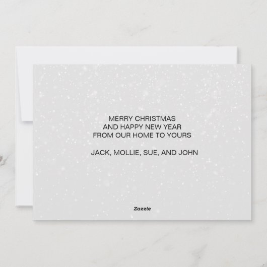 Winterwinter winter pretkerst feestdagenkaart (Achterkant)