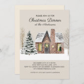 Winterwintersneeuwpalm kerstmis kaart (Voorkant / Achterkant)