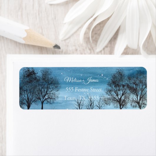 Winterwinterwinterkerstbomen feestelijk bruiloft etiket (Insitu)