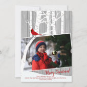 Winterwitte berkenbomen foto bijtend barnhout feestdagenkaart (Voorkant)