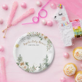 Winterwitte Borden met platte bomen Papieren Bordje (Feest)