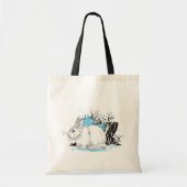 Winterwitte haas tote bag (Voorkant)