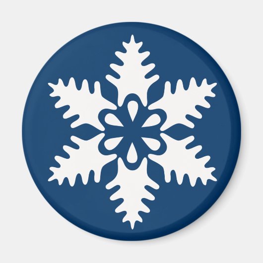 Winterwitte kerst Snowflake Magneet (Voorkant)