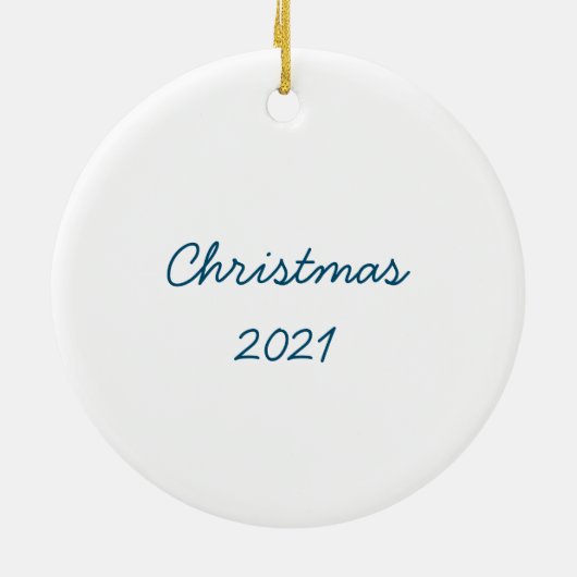 Winterwitte vogelboom Kerstmis Keramisch Ornament (Achterkant)