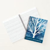 Winterwitte vogelboom Kerstmis Notitieboek (Binnen)