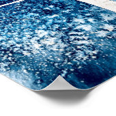 Winterwitte vogelboom Kerstmis Poster (Hoek)