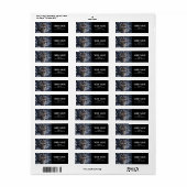 Winterwolf in de sneeuw retouradres etiket (Full Sheet)