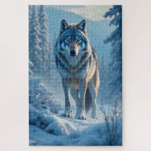Winterwolf puzzel (Verticaal)