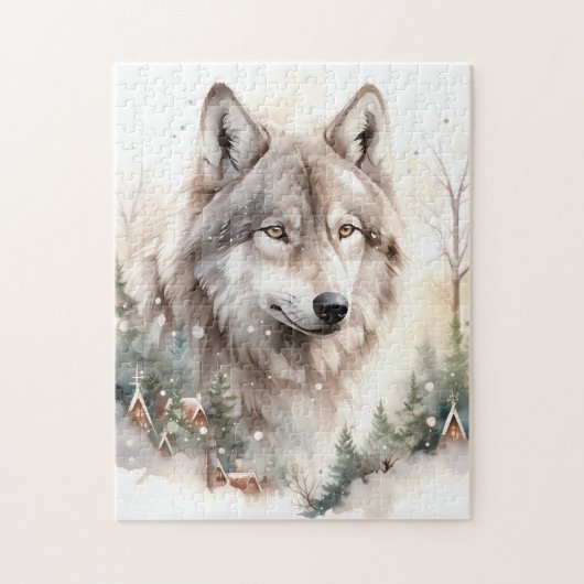 Winterwolf puzzel (Verticaal)