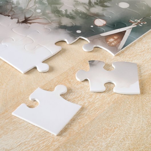 Winterwolf puzzel legpuzzel (Zijkant)