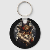 Winterwolf steampunk sleutelhanger (Voorkant)
