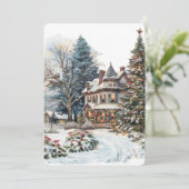 winterwonder feestdagenkaart (Staand voorkant)