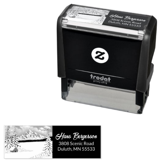 Winterwonder met adres Zelfinkt Stempel (In situ)