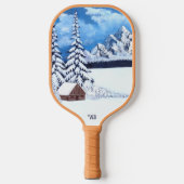 Winterwonder met tekst pickleball paddle (Voorkant)