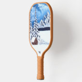 Winterwonder met tekst pickleball paddle (Links)