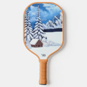 Winterwonder met tekst pickleball paddle (Achterkant)