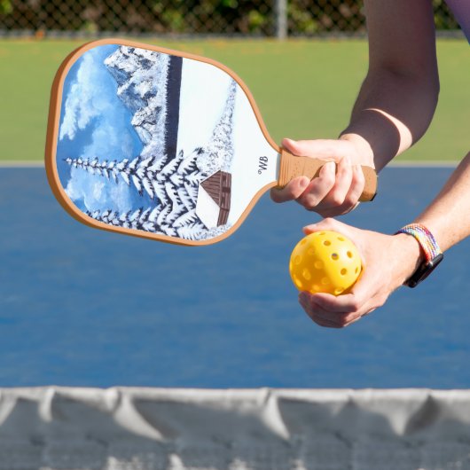 Winterwonder met tekst pickleball paddle (Insitu)