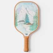 Winterwonder met tekst pickleball paddle (Achterkant)