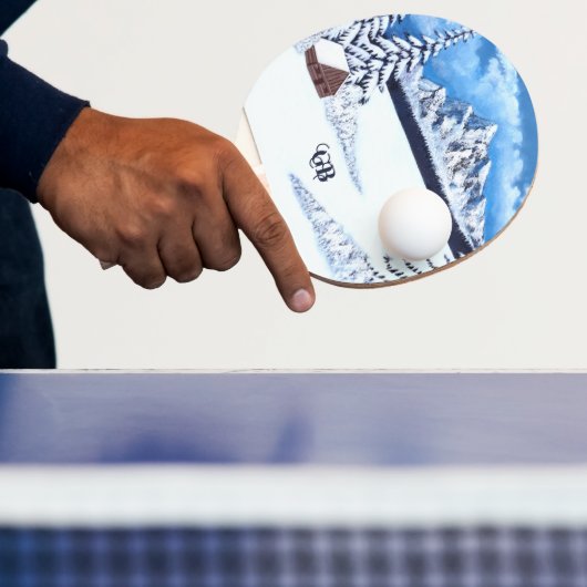 Winterwonder met tekst tafeltennisbatje (Insitu)