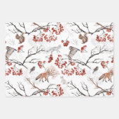 winterwonderbladen voor vakantieverpakkingen inpakpapier vel (Voorkant)