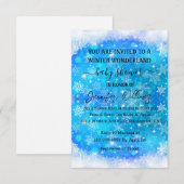 winterwonderland blauw sneeuwvlokken baby shower kaart (Voorkant / Achterkant)