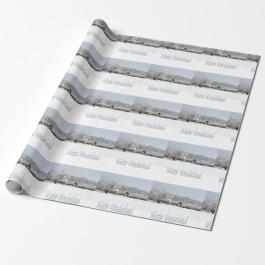 winterwonderland cadeaupapier (Uitgerold)