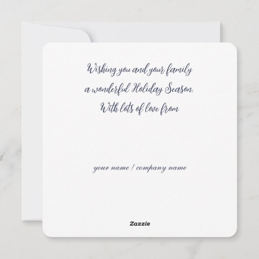 Winterwonderland Feestdagenkaart (Achterkant)