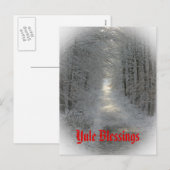 Winterwonderland Joelfeest/Winterzonnewende Feestdagenkaart (Voorkant / Achterkant)