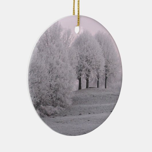 Winterwonderland Keramisch Ornament (Rechts)