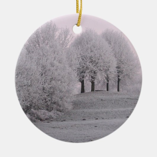 Winterwonderland Keramisch Ornament (Voorkant)