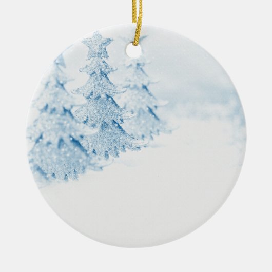 winterwonderland keramisch ornament (Voorkant)