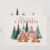 winterwonderland kerstmis feestdagenkaart (Voorkant / Achterkant)