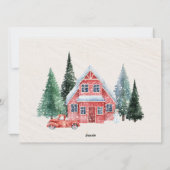 winterwonderland kerstmis feestdagenkaart (Achterkant)