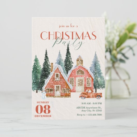  winterwonderland kerstmis kaart (Staand voorkant)