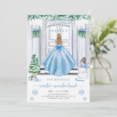 Winterwonderland Kerstmis Kinderen Birthday - uitn Kaart (Staand voorkant)