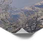 Winterwonderland met een bruisende bergplaats poster (Hoek)