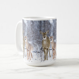 Winterwonderland met witstaartherten Vakantie Koffiemok