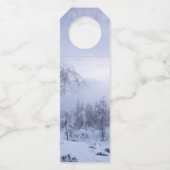 Winterwonderland, mist, sparrenbos en berg flessenhanger (Voorkant)