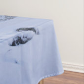 Winterwonderland, mist, sparrenbos en berg tafelkleed (Voorbeeld)