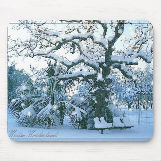 winterwonderland mousepad muismat (Voorkant)
