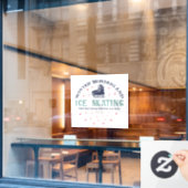 Winterwonderland schaatsen raamsticker (Cafe Raam)