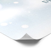 Winterwonderland Sneeuw Bruiloft Welkom Bord Poster (Hoek)