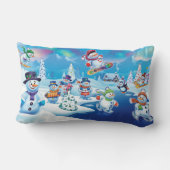 Winterwonderland sneeuwkussen kussen (Achterkant)