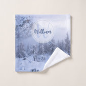 Winterwonderland sneeuwmoesson bad handdoek (Wasdoekje)